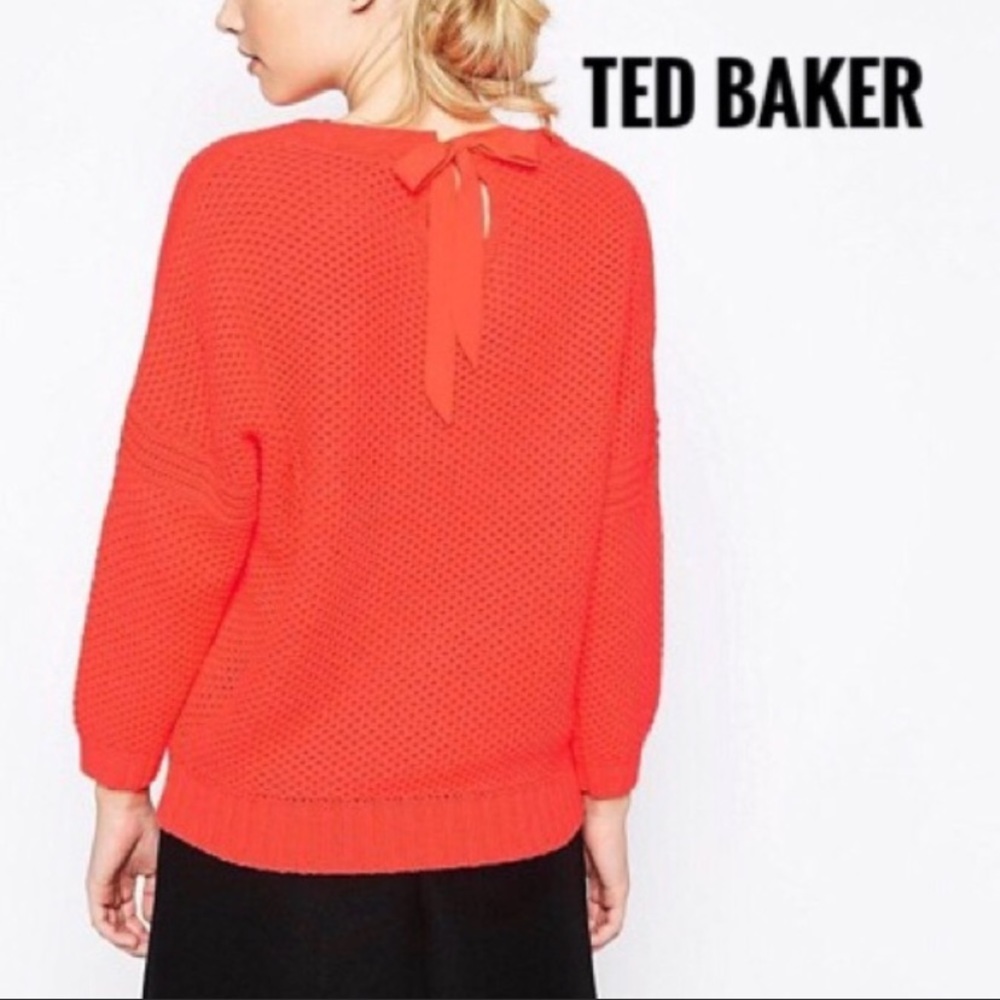 Ted Baker London Women’s Coral Pink Knit Sweater
